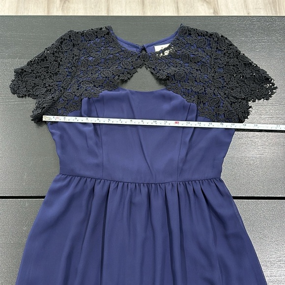 Pins and Needles Navy Blue and Black Lace Caplet Dress - M - Picture 10 of 10